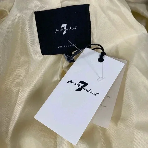 7 for all man kind cream jacket NWT (flaws) - Picture 4 of 8